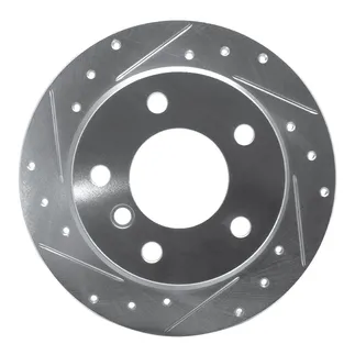 R1 Concepts EDZ-31045L Brake Rotor Drilled and Slotted Silver
